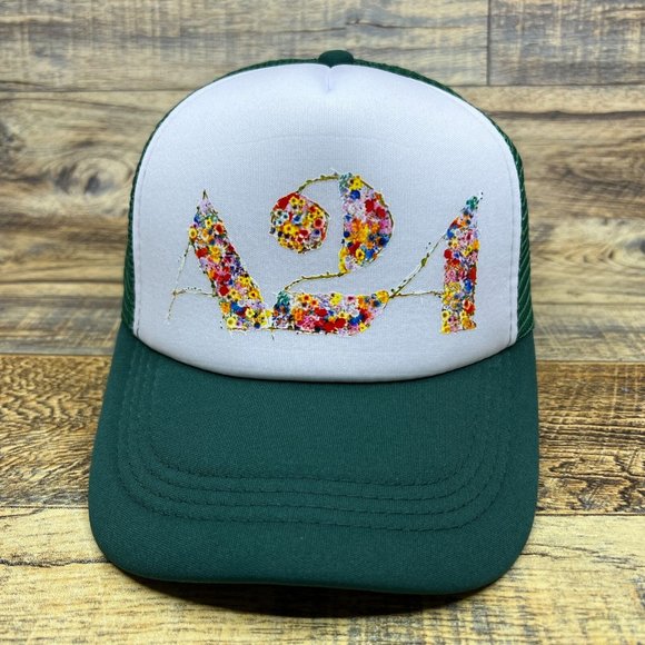 A24 Midsommar Mens Trucker Hat Green Snapback Cult Horror Retro Baseball Cap - Picture 2 of 8